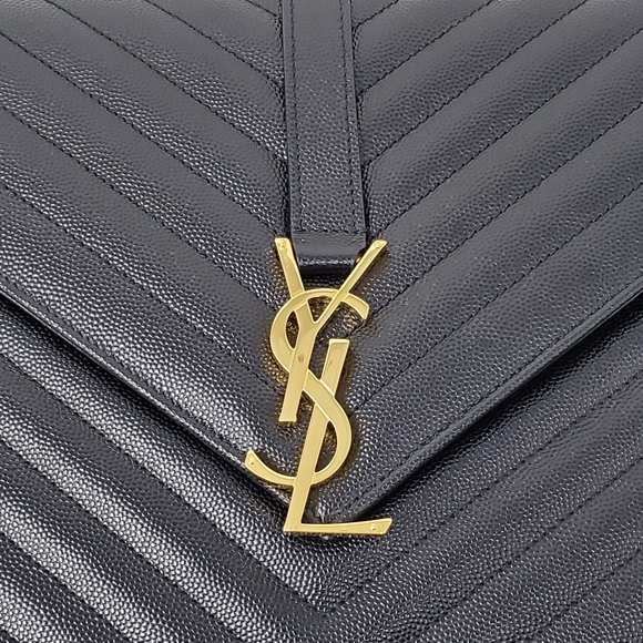 100% Auth YSL Large Envelope Shoulder Bag - Picture 12 of 16